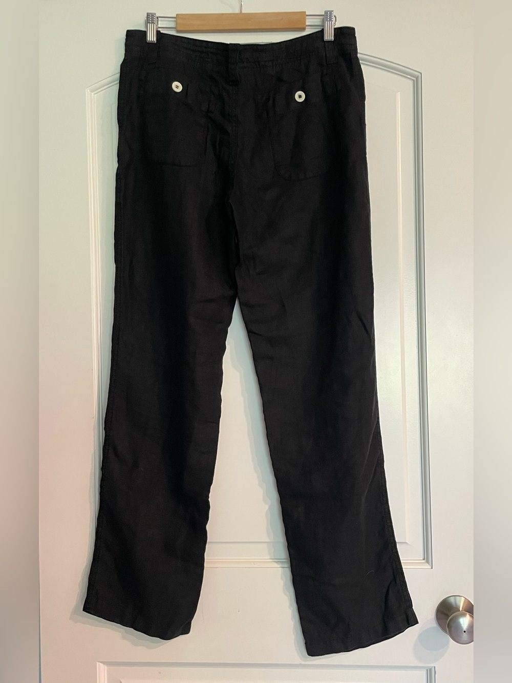 Claudio Milano Men's Linen Pants Black Size 31 - Picture 2 of 5